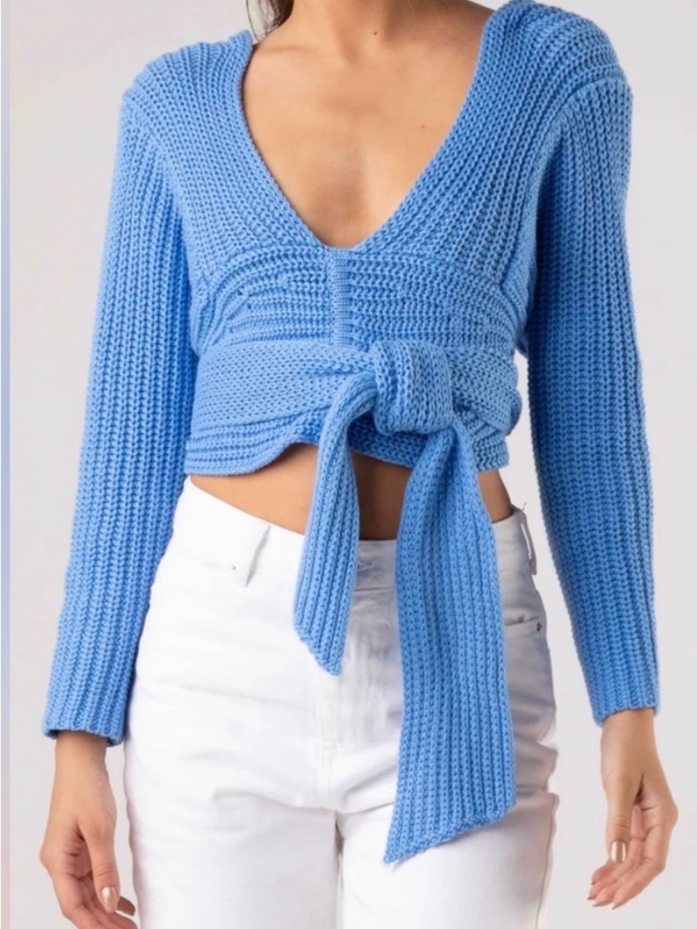Dance & Marvel cropped Knit Sweater — size medium NWT